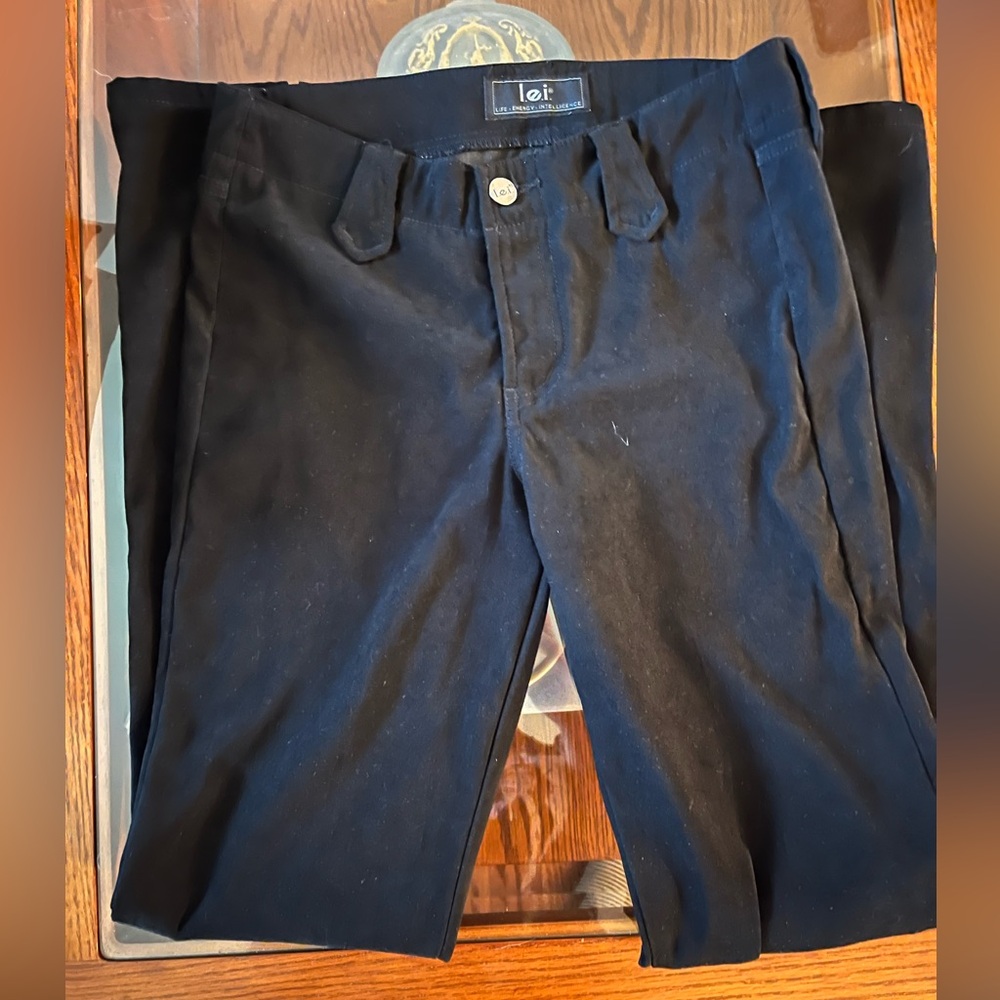 LEI Black Boot Cut Flare Pants Sleek Professional Style